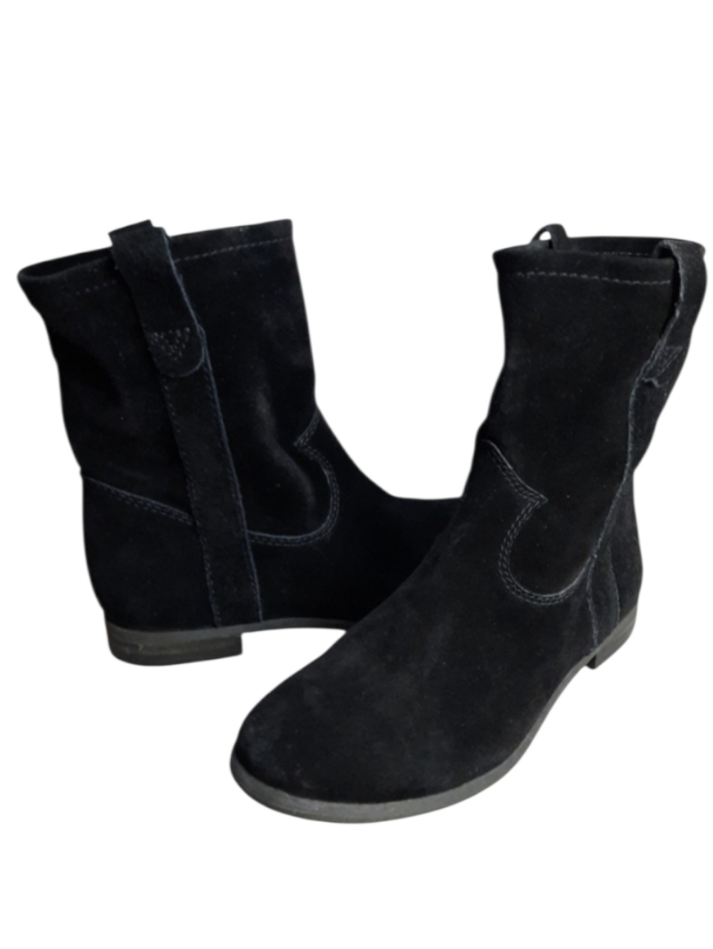 Vince Camuto Fanti Black Suede Western Boots SZ 6.5